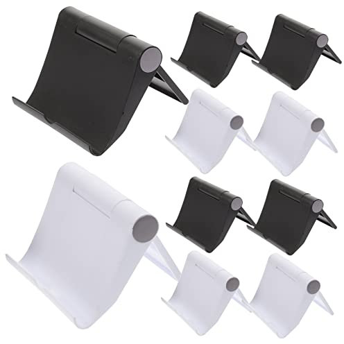 ULDIGI Tischständer 10 Stück – Tisch-Smartphones Zusammenklappbar Tablets Halterungen Zubehör Tablet-Halter Telefon Tragbar Büro Faltbar Smartphone Kunststoff Weißer Halter Teller Halter