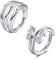 Zolure 16g Silber Dreifach Doppel Nasenring Nasenring Schmuck Mit Scharnier-Septum Piercing Septum Clicker Conch Daith Knorpel Helix Ohrringe Hoop Tragus Piercing Schmuck