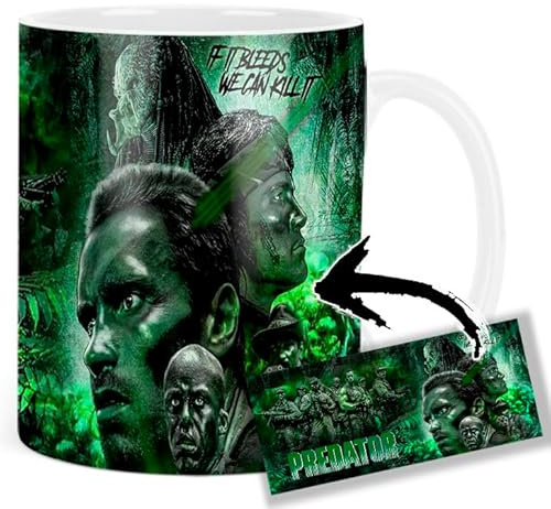 Predator Arnold Schwarzenegger Carl Weathers Tasse Keramikbecher Mug