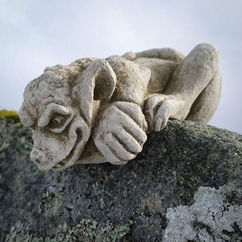 Statue de Gremlin en pierre - Gargouille de jardin - Décoration gothique grotesque