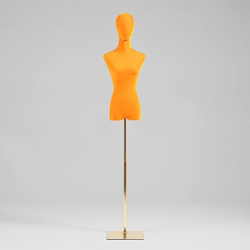 Schneiderpuppe Verstellbar Damenbüste Schaufensterpuppe Torso Mannequin Schaufensterfigur Modepuppe Schneiderbüste Für Bekleidungsgeschäft Brautkleid Puppen-Yellow Gelb||A