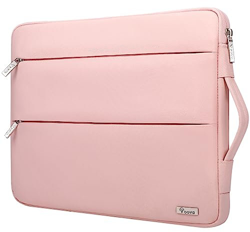 Voova Custodia PC Portatile 15 6 15.6 16 Pollici Compatibile con Macbook Pro 16 Borsa Porta PC Laptop Donna Uomo Impermeabile Principessa Rosa