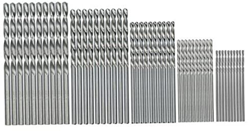 Jeu de forets HSS Twist tige droite forets en acier rapide pour métal 1mm 1.5mm 2mm 2.5mm 3mm pour métal bois plastique 50 pièces