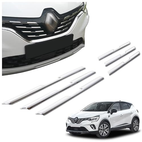 CHROMEMASTER | Compatible avec Renault Captur 2020+ | Baguettes de Calandre Avant ; Bandes pour le Gril de Voiture, Acier Inoxydable Poli | Ajustement Parfait ; Nouveau Look Attrayant de la Voiture