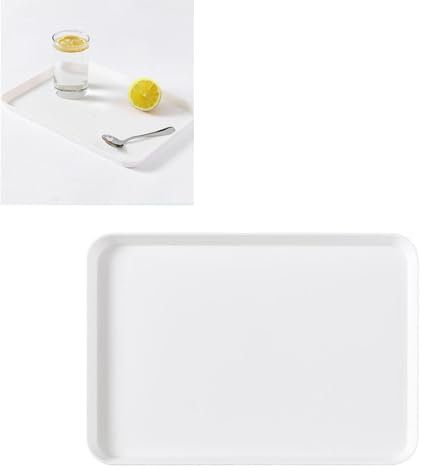 Haofy Piatto da Colazione in PP Minimalista in Stile Nordico per Dessert, Piatto da Portata Rettangolare Multiuso