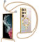 Kokio Funda Glitter Magnética para Samsung Galaxy S22 Ultra 5G con Cuerda [Compatible con MagSafe] Antigolpes TPU Carcasa para Mujeres Niñas Protección de Cámara Case para Samsung S22 Ultra 5G Oro