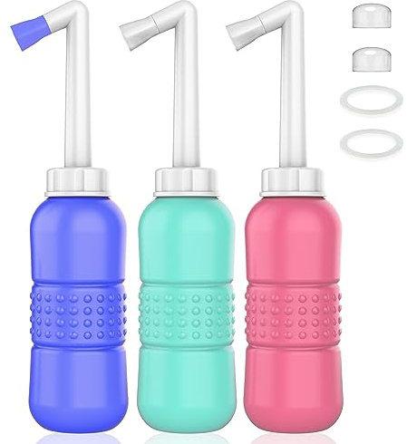 Giural Portable Bidet Po Dusche, Peri Bottles Das Easy-Bidet, Mobiles Reise Bidet, Reise Bidet 450 Ml, Intimdusche Bidet Für Postpartale Pflege,3pcs