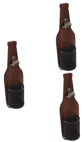 TOPBATHY 3pcs Manual Beer Bottle Opener Wall Mount Key Bottle Opener Retro Design for Bar Kitchen
