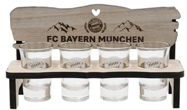 FC Bayern München I Schnapsbank-4er I Schnapsgläser I Stamperl