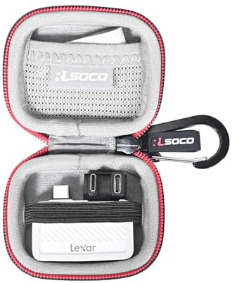RLSOCO Funda de transporte para SSD portátil Lexar Professional Go de 2 TB/1 TB (solo funda)