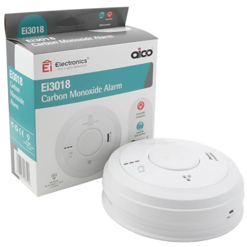 Aico Mains Lithium Heat Optical Carbon Monoxide Multi Linkable Smoke Alarms (Carbon Monoxide Ei3018)