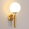 Goeco Moderne Wandleuchte Innen, E27 Gold Wandlampe mit Glas Lampenschirm, Ø15CM Dekorative Wandbeleuchtung für Schlafzimmer, Wohnzimmer, Nachttisch, Esszimmer und Hotel