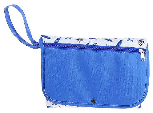 Abaodam fasciatoio per neonati Impermeabile Neonato fasciatoio portatile neonata pannolini piscina tampone per orinatoio del setto fasciatoio per pannolini Twill di poliestere pieno Blue