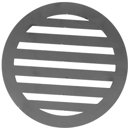 TOGEVAL Iron Charcoal Grill Replacement Plate 155mm Round Fire Grate for Bbq Barbecue Grilling Accessories Thick 3mm Heat Plate Suitable for Camping and Outdoor Cooking