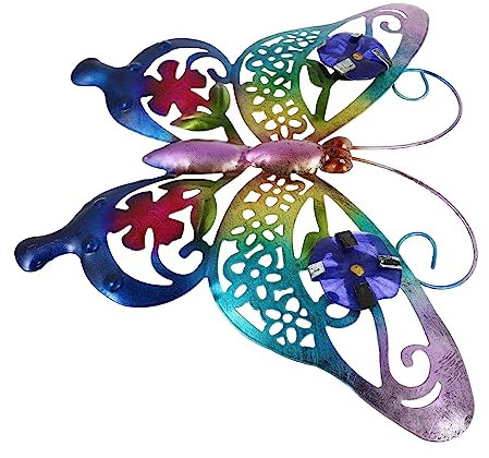 Holibanna Metall-schmetterling Wanddekoration Langlebig Mit Filigraner Verarbeitung Für Wohnzimmer Garten Büro Dekoration Leichte Wandmontage Dekoratives Accessoire Für Innen Außenbereich
