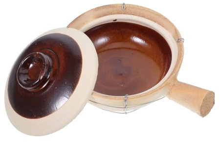 Mipcase Casserole en terre cuite argile cuisiner pot bol coréen bol en pierre coréen cocotte avec couvercle mini cocottes marmite chinoise cocotte en terre cuite le fer