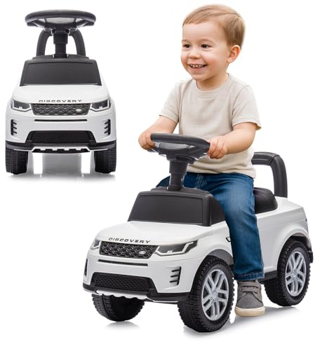 JAMARA 464050 Rutscher Land Rover Discovery 2in1, Rutschauto, Kinder Fahrzeug Car, Spielzeug Rutscher, Geschenkidee für Kinder, Fussauflage, Kippschutz, Kofferraum, Lauflernwagen