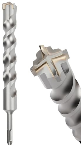 MOXPIFY 35mm SDS Masonry Drill Bit 260mm Long for Reinforced Concrete | Brick Walls, 35 mm Hammer SDS Plus Drill Bit (35mm x 260mm)