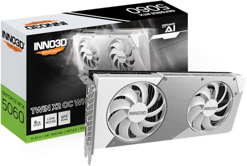 Inno3D GeForce RTX 5060 Twin X2 8GB OC Graphics Card - White