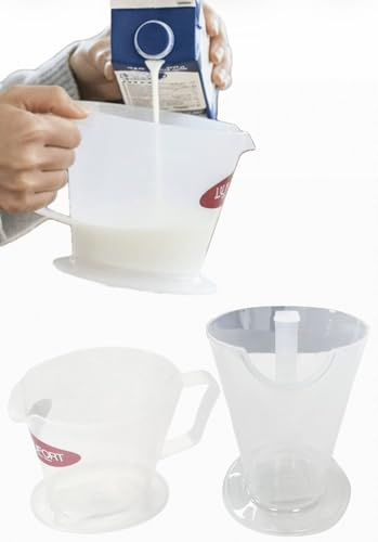 Home Fittings ® Cooking Pouring Measuring Jug 300 ml Elegant Jug with Grip Handle Embossed Measuring Non-Toxic BPA-Free Measuring Scales for Kitchen Food Baking Preparation, Water or Gravy Food Safe
