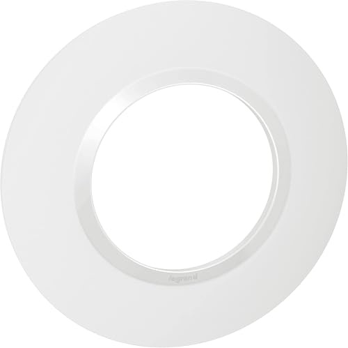 Plaque ronde 1 poste DOOXIE - blanc (Lot de 6)