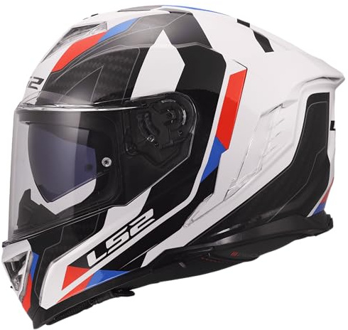LS2, Integraler Motorradhelm STORM III SPORTY White Blue Red, M