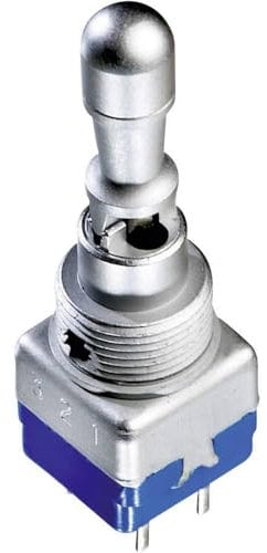APEM Hebelschalter 2 x (On)/Off/(On) 12147A 250V/AC 2A IP54 momentan/0/momentan, 1 Stück