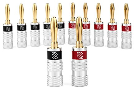 Sewell Direct SW-29751-6 Silverback Lot de 6 paires de fiches banane