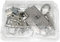 Hettich 2895 Spanierschloss vernickelt mit geraden Schließhaken und Stift 25 mm