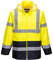 Portwest Klassische Kontrast Warnschutz-Regenjacke, Größe: XL, Farbe: Gelb/Marine, H443YNRXL