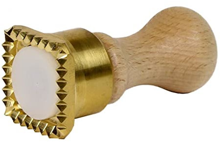 Ravioli Former 45x45 | Quadratischer Ravioli Ausstecher | aus Messing mit automatischem Auswerfer