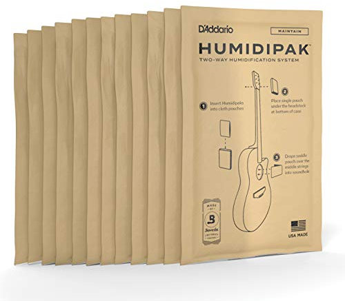 D'Addario Gitarre Luftbefeuchter Packs - Konditionierungspakete für das Zwei-Wege-Befeuchtungssystem - zur Aufrechterhaltung des korrekten Befeuchtungsniveaus der Gitarre - 12 Ersatzpakete