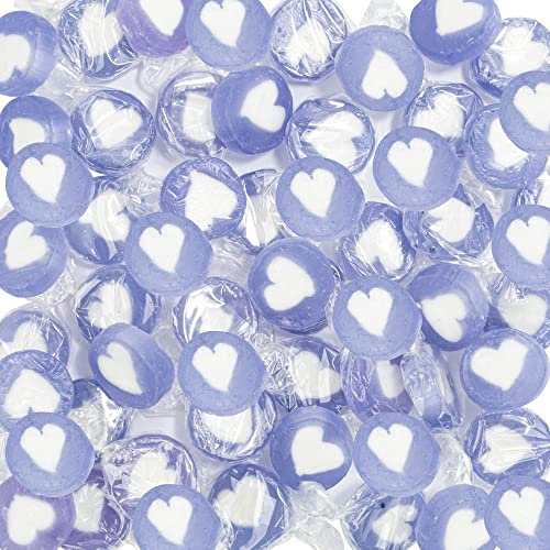 WeddingTree caramelle cuore viola - 500g Rocks caramelle matrimonio - caramelle bomboniere per la decorazione da tavola, per il battesimo, di nozze San Valentino, Festa della mamma ovvero comunione