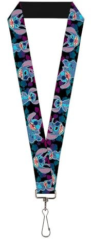 Buckle Down Unisex-Erwachsene Umhängeband – 1.0 – Stich 2 Ausdrücke / 2 Posen Tropical Flora Schlüsselanhänger, Mehrfarbig, Einheitsgröße