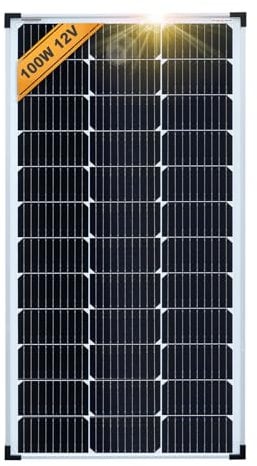 enjoy solar Mono 100W 12V Monokristallines Solarpanel Solarmodul Photovoltaikmodul ideal für Wohnmobil, Gartenhäuse, Boot
