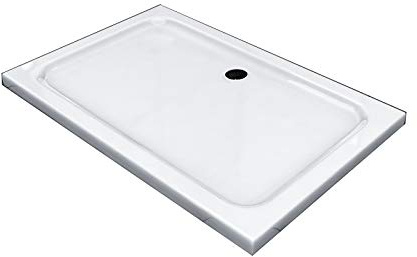 Glaszentrum Hagen - 120x80x5cm - Duschtasse - Duschwanne - Extra Flach - Extra Verstärkt - Sanitäracryl - incl. Siphon
