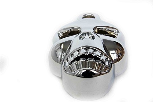 NBX-Chrome Skull Horn Cover For Harley Big Twins V-Rods Stock Cowbell 1992-2013