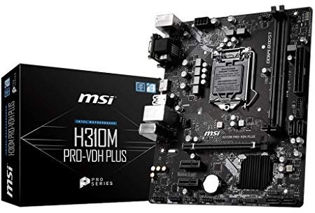 MSI H310M PRO-VDH PLUS Motherboard , Micro-ATX - Supports Intel Core 8th and 9th Gen Processors, LGA1151 - DDR4, LAN, USB 3.1 Gen1, HDMI, DVI-D