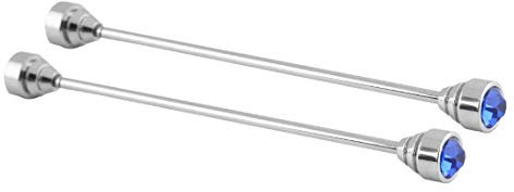 Larcele Kragennadel Geschäft Herren Anzug formelles Hemd Gentleman Kragen Stift Krawatte Stock Revers Silber Schmuck Broschen 2 Stück Set NSLZ-01 (Königsblau)