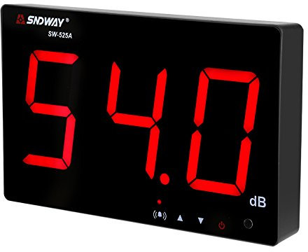 Atyhao 9,6-Zoll Schallpegelmesser Digitaler Schallpegel 30~130 DB Meter Reader Messbereichsgenauigkeit 1,5 DB Lärmmesser mit Großem LCD-Bildschirm