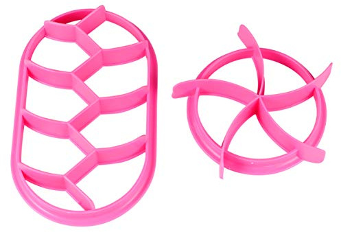 Cabilock 2 Stücke Kunststoff Ausstecher Brötchen Backform Brötchenstempel Brötchendrücker Kaisersemmel Plätzchen Brotbackform DIY Kastenform Brotstempel Brotform für Zuhause