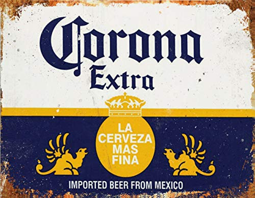 Vintage Advertising Wall Tin Plaque 20x15cm - Pub Shed Bar Man Cave Home Bedroom Office Kitchen Gift Metal Sign - Mexico Corona Beer Lager Extra inspired
