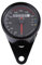 Motorrad Tachometer cafe racer tacho analog, 12 V, 6,5 cm/2,56 D 1 Stück Universal LED Hintergrundbeleuchtung Signal Kilometerzähler K/MH(Schwarzgesichtig)