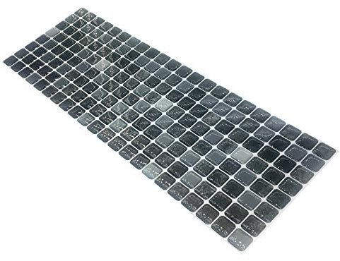 JLCP Fashion Color Mosaic Wall Tile Stickers, 3D Japanese Style Self Adhesive Peel And Stick Splashback Backsplash Decorative Stickers for Kitchen/Bathroom,37.2 X 13 CM/14.65 X 5.12,Black,5PCS