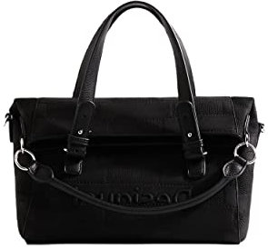 Desigual Bols_Tris Tras Loverty 2, Sac à Main Femmes, Noir, Taille Unique