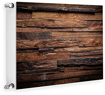 TMK ArtDeko Heizkörperverkleidung Magnetisch Wohnliches Ambiente Einfache Befestigung 60x60 Magnet Heizkörperabdeckung, Holz Braun