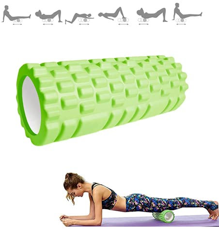 Foam Roller Faszienrolle - Schaumstoffrolle - Fitness Massagerolle fur Triggerpunkt-Massage in Rücken, Nacken, Beine beim Faszientraining mit der Gymnastikrolle für Männer Frauen. 33x14cm