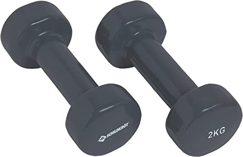 Schildkröt® Vinyl Hantel Set, 2 x 2,0 kg, Anthrazit, in 4-Farb Karton, 960206