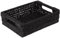Woodluv Storage Baskets, Storage Boxes Hamper Basket, Storage Baskets for Shelves, Black, Medium
