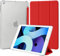 4UBonLife Custodia per iPad 6a /5a Generazione 9,7 Pollici 2018/2017, per iPad Air 1 2013/Air 2 2014 Cover Protettiva Rigida, Sottile e Leggera con Traslucida Posteriore Opaca Cover, Rosso